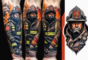 A Forearm Tattoo That Includes Firefighter Hose Tattoo Idea TattoosAI