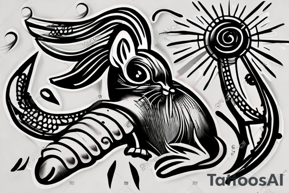bunny tattoo idea