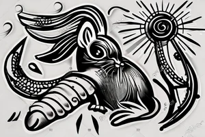 bunny tattoo idea