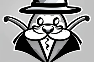 a funny bunny with a hat tattoo idea