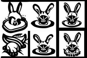 bunny with a hat tattoo idea