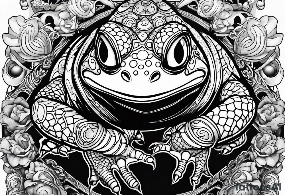 Jiraiya Naruto Gamakichi toad tattoo idea