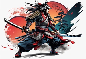 Samurai war themed tattoo idea
