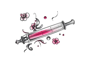 syringe  junkie tattoo idea