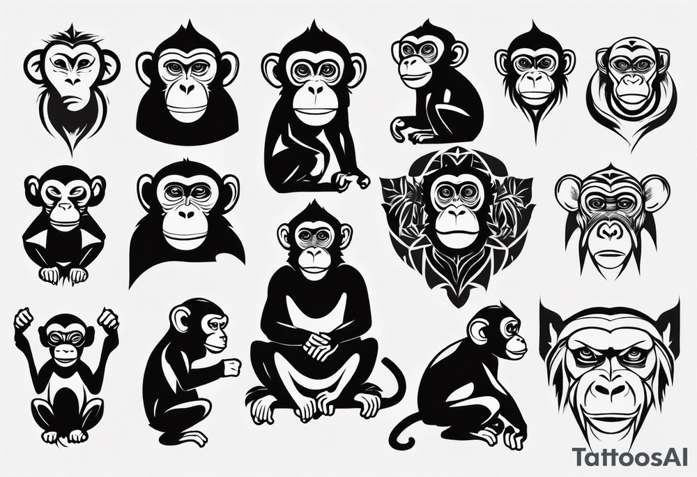Monkey tattoo idea