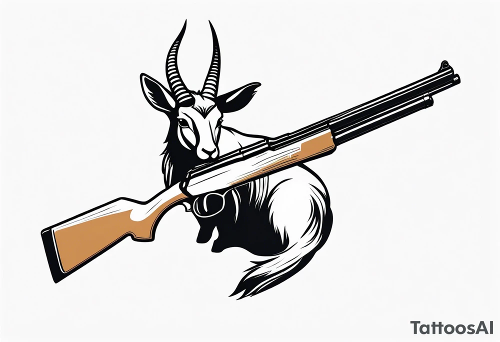 capricorn with sunglasses and shotgun tattoo idea