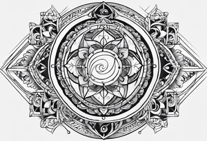 written Fibonacci numbers tattoo idea