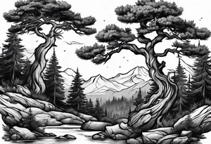 juniper trees tattoo idea