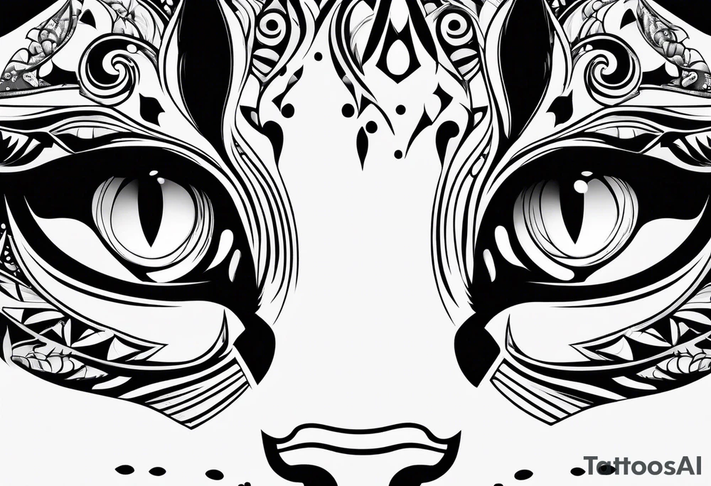 Feline eye tattoo idea