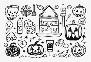 Trick-or-Treat Bag tattoo idea