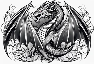 Dragon wings of various elements tattoo idea