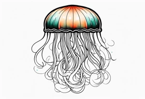 traditional style jellyfish tattoo idea