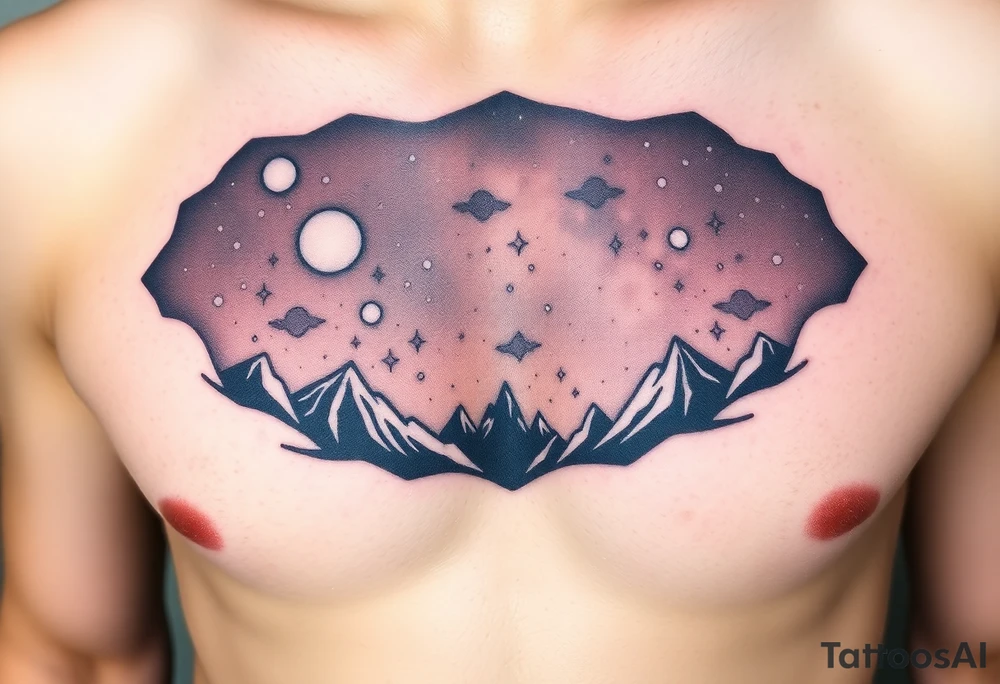 Night sky tattoo idea