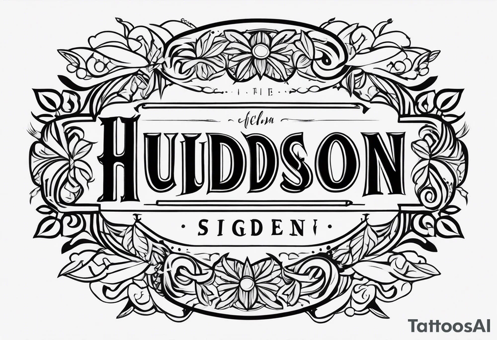 Inscribe 'Hudson Sugden' on both forearms, one name per arm. tattoo idea