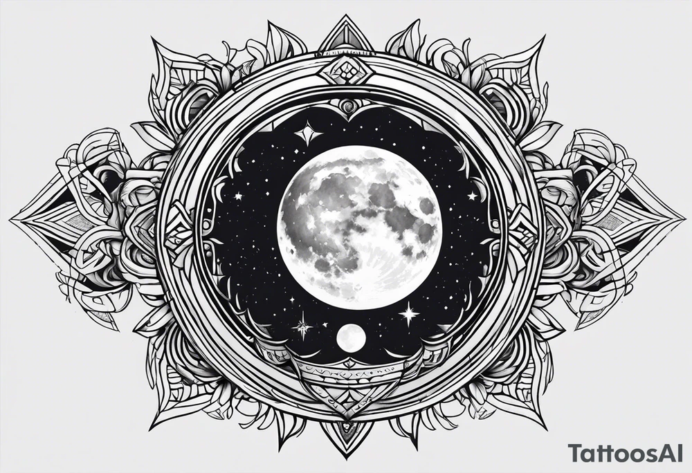 sacred moon tattoo idea