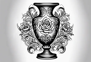 Traditional vase tattoo idea