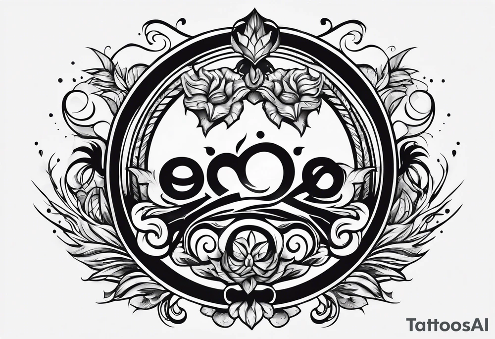 omega sign tattoo idea