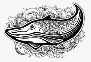 Smiling Sting ray tattoo idea