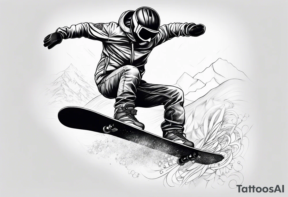 snowboarder tattoo idea