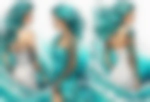 a turquoise water woman standing in the waves tattoo idea