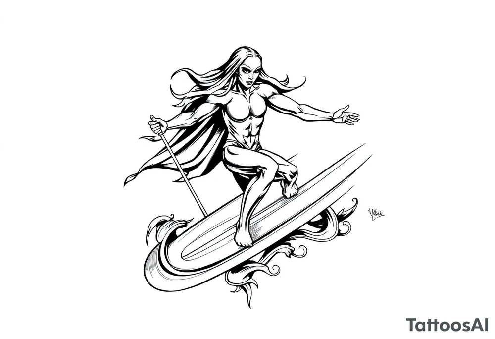Silver Surfer tattoo idea