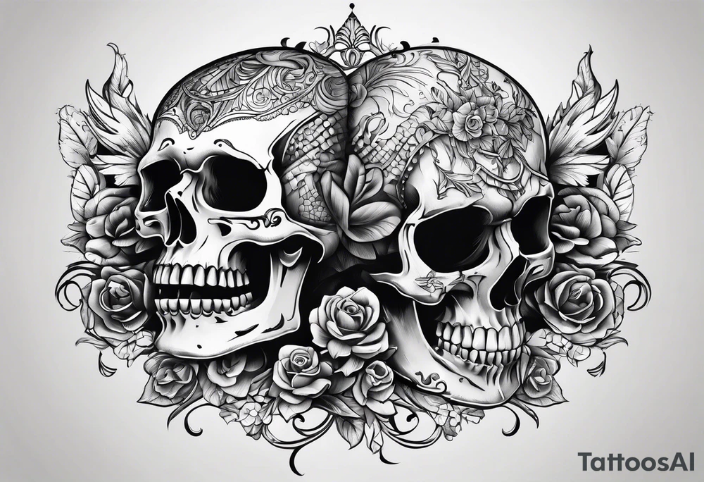 Skeleton hand tattoo idea