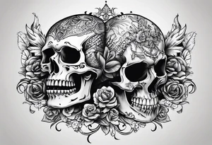 Skeleton hand tattoo idea