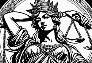 lady justice tattoo idea