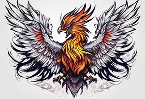 phoenix attacking tattoo idea
