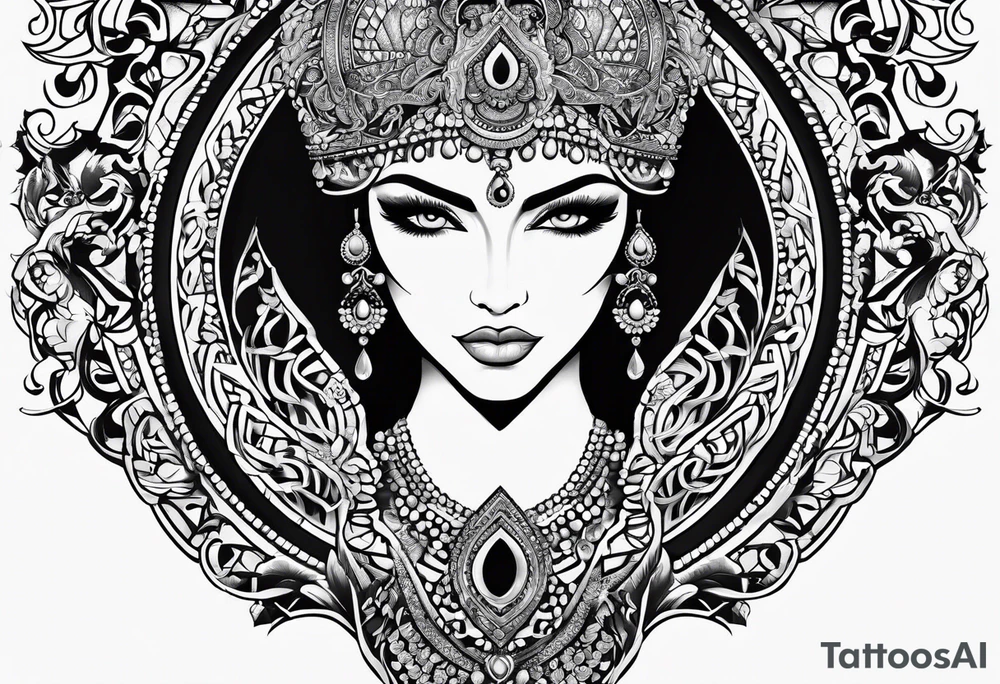 fearless in arabic tattoo idea