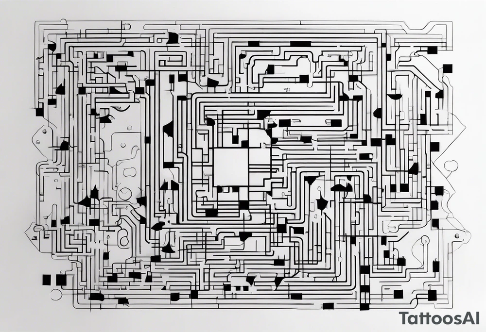A piece of a Puzzle with circuits tattoo idea