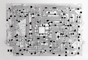 A piece of a Puzzle with circuits tattoo idea