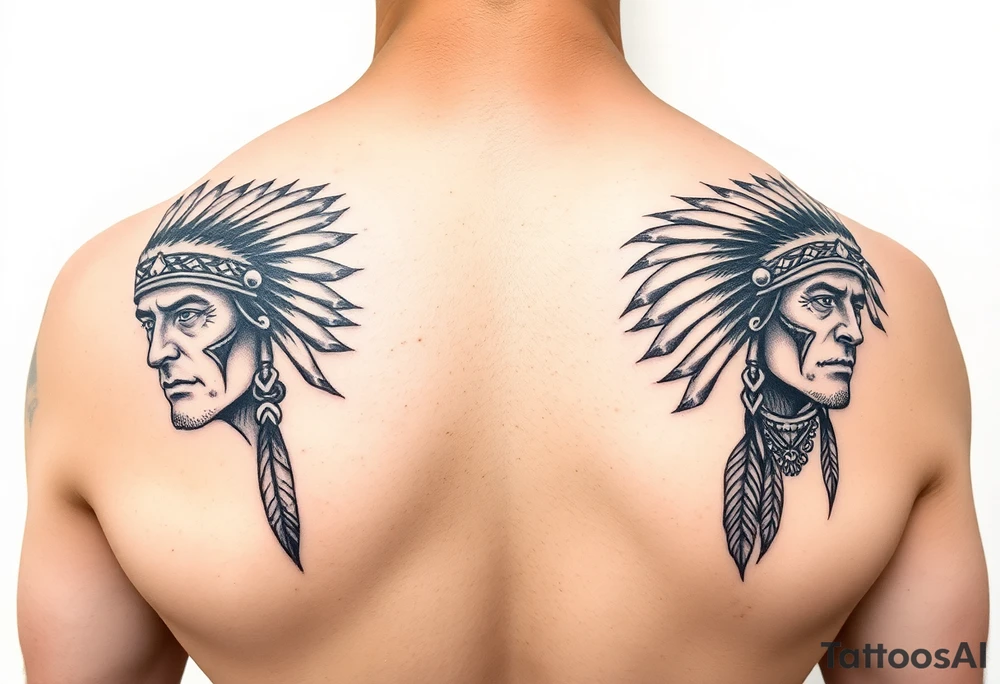 Native american warriors tattoo idea