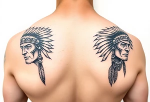 Native american warriors tattoo idea