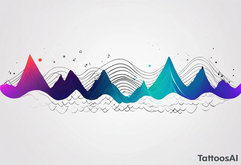 sound wave spectrum tattoo idea