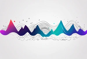 sound wave spectrum tattoo idea