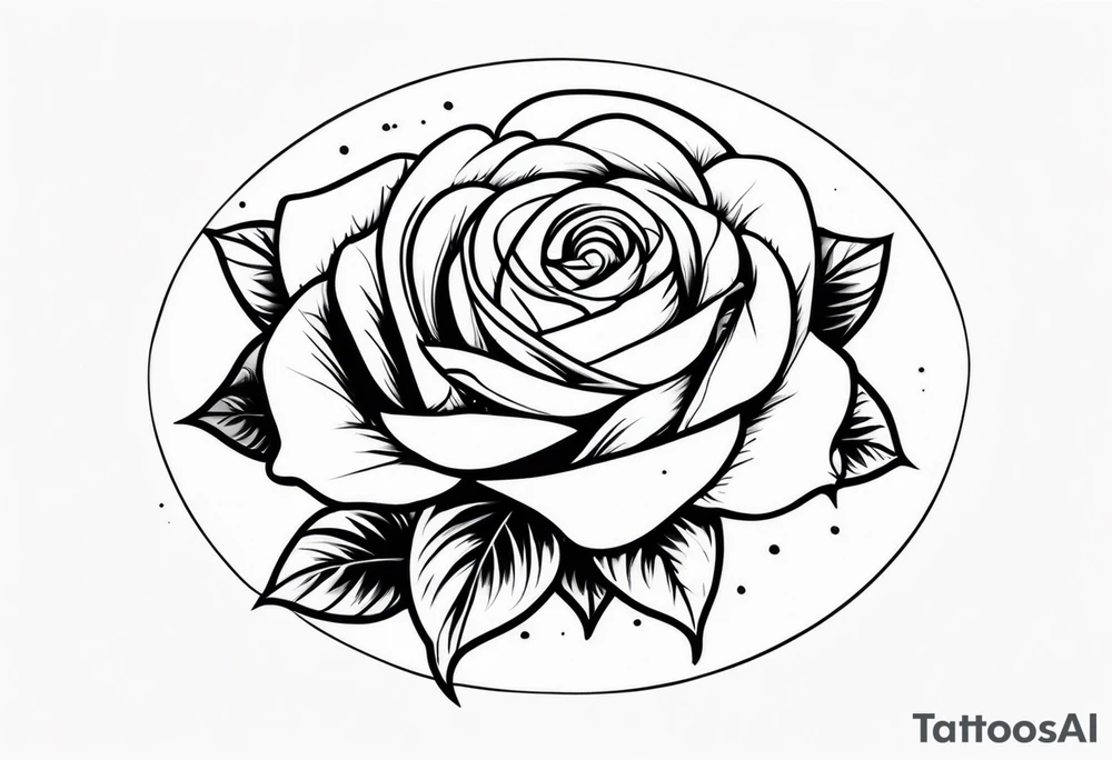 lighting rose tattoo idea
