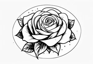 lighting rose tattoo idea