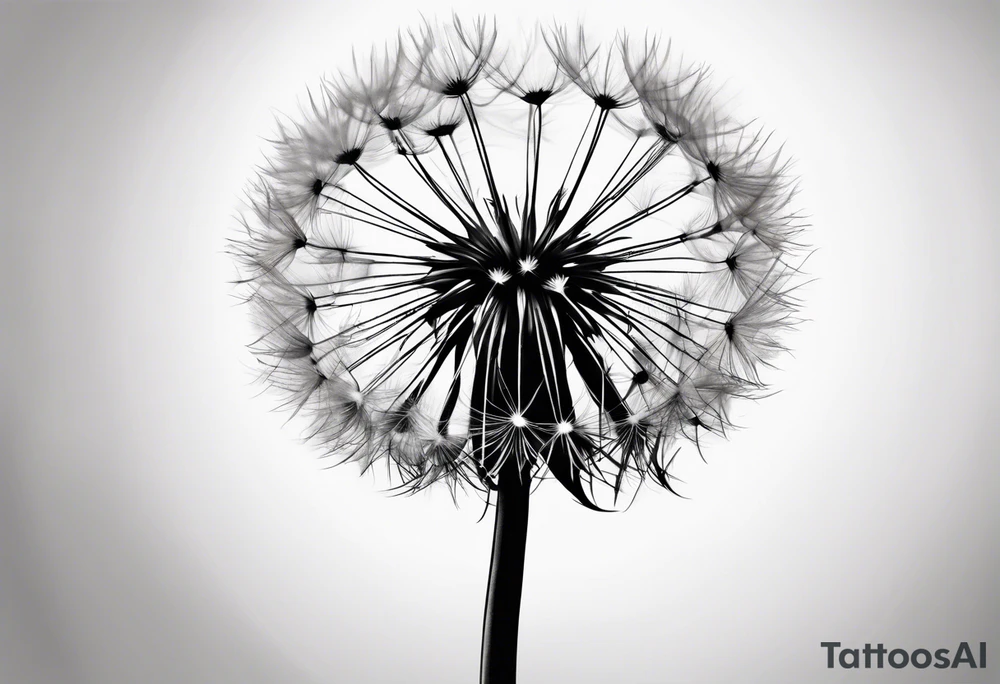 Blown Dandelion tattoo idea