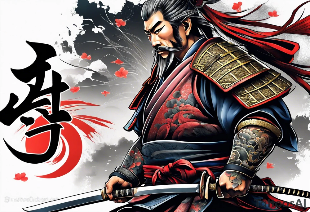 Samurai war themed tattoo idea