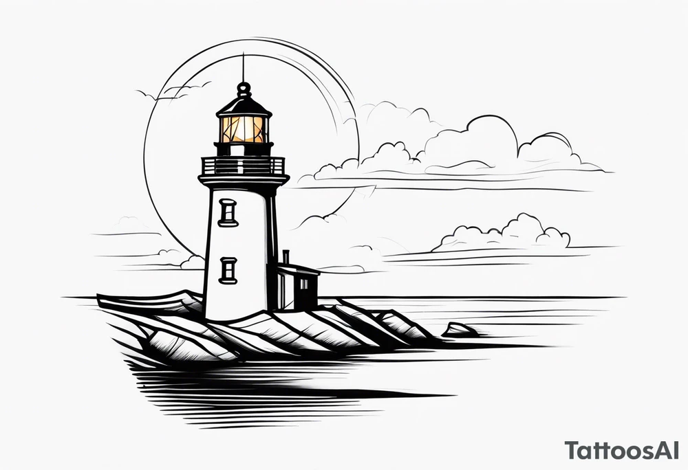 lighthouse tattoo idea