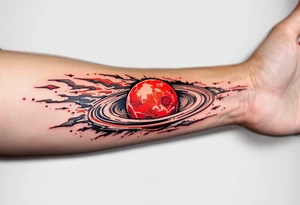 Red planet tattoo idea
