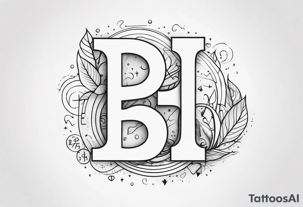 Numbers and letters tattoo idea