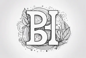 Numbers and letters tattoo idea