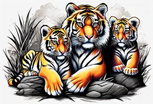 Tiger & Cubs tattoo idea