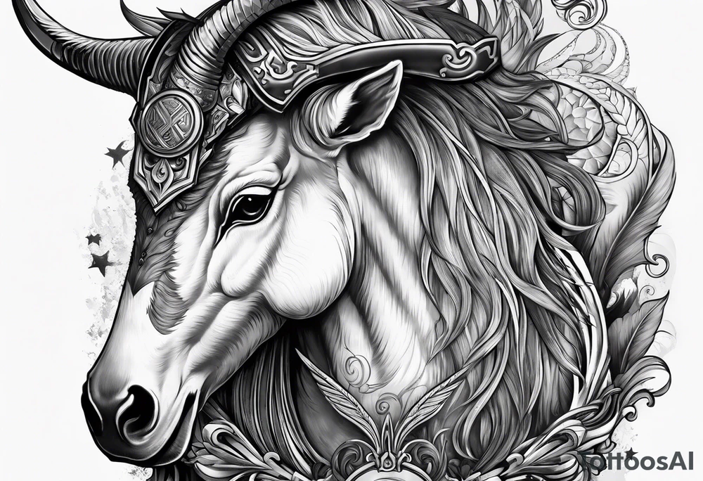 capricorn with a shotgun tattoo idea