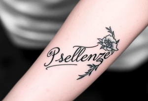 Combine the names rosela dashi and thellenze for a tattoo tattoo idea