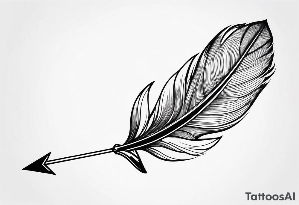 arrow, feather tattoo idea