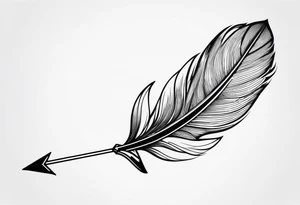 arrow, feather tattoo idea