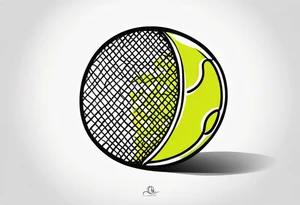 Tennis ball tattoo idea